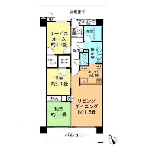 Floor plan. 2LDK + S (storeroom), Price 19.2 million yen, Footprint 72.2 sq m , Balcony area 10.71 sq m