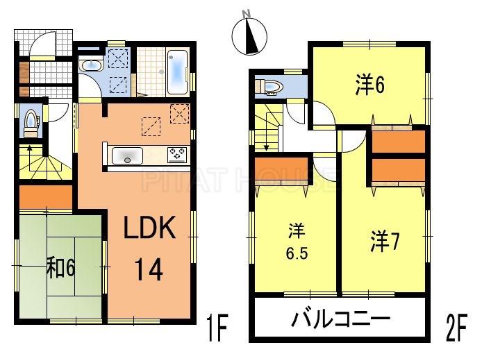 Floor plan. (5 Building), Price 24,900,000 yen, 4LDK, Land area 154.45 sq m , Building area 91.91 sq m
