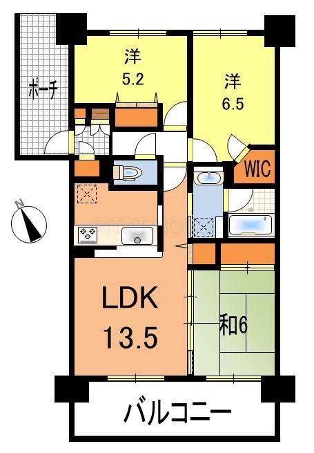 Floor plan. 3LDK, Price 22,800,000 yen, Footprint 67.8 sq m , Balcony area 12 sq m floor plan