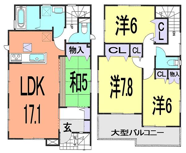Floor plan. 29,800,000 yen, 4LDK, Land area 102.06 sq m , Building area 101.23 sq m