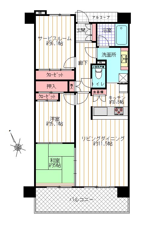 Floor plan. 2LDK + S (storeroom), Price 19.2 million yen, Occupied area 68.15 sq m , Balcony area 10.71 sq m