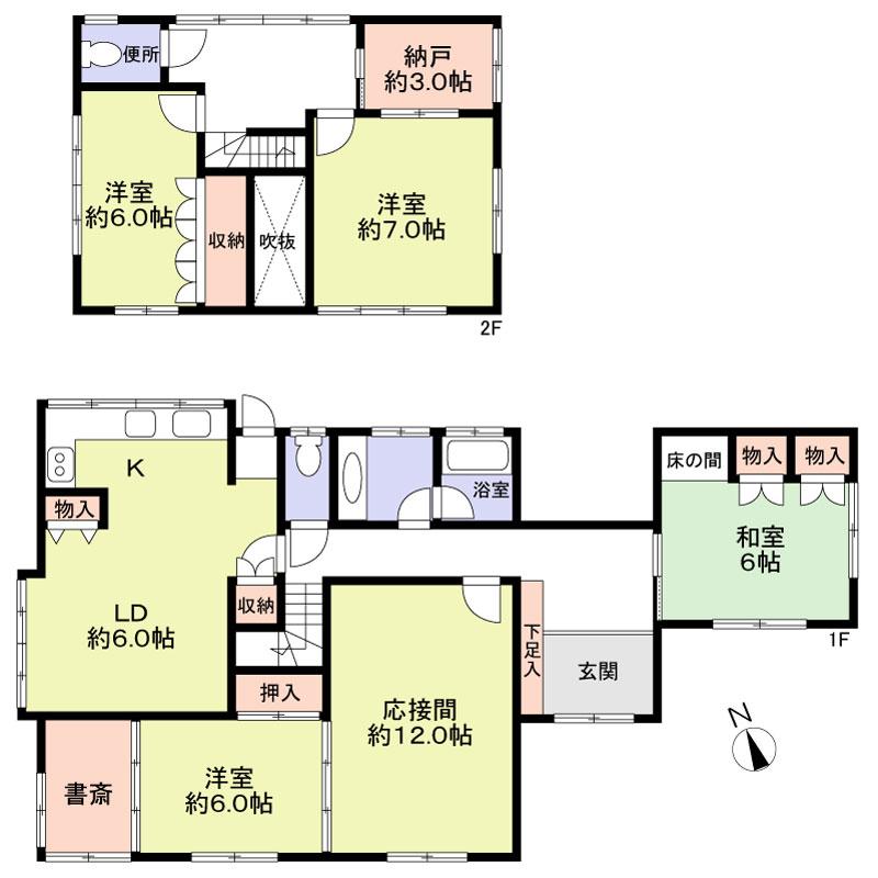 Floor plan. 69 million yen, 5LDK, Land area 396 sq m , Building area 143.65 sq m