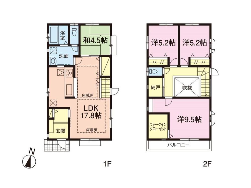Floor plan. (4 Building), Price 31.5 million yen, 3LDK, Land area 115.26 sq m , Building area 105.16 sq m