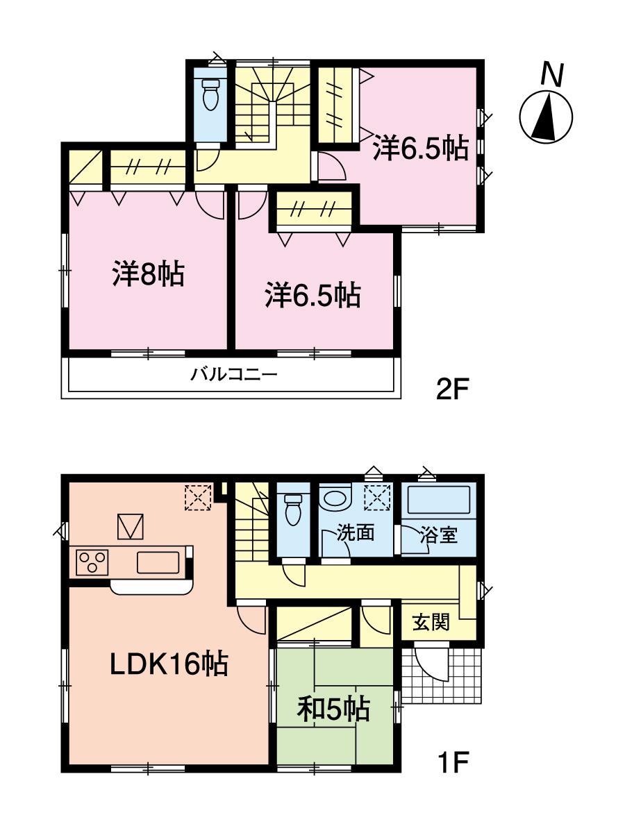 Floor plan. (4 Building), Price 28.8 million yen, 4LDK, Land area 127.57 sq m , Building area 98.01 sq m