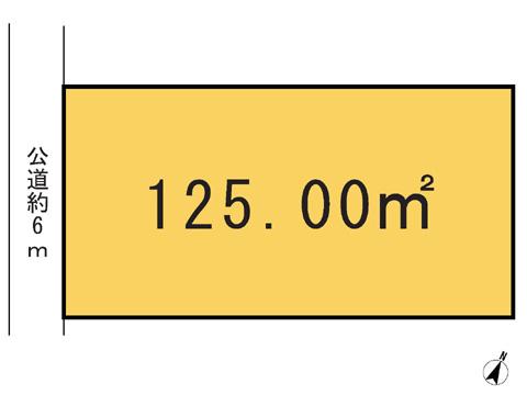 Compartment figure. Land price 14.8 million yen, Land area 125 sq m