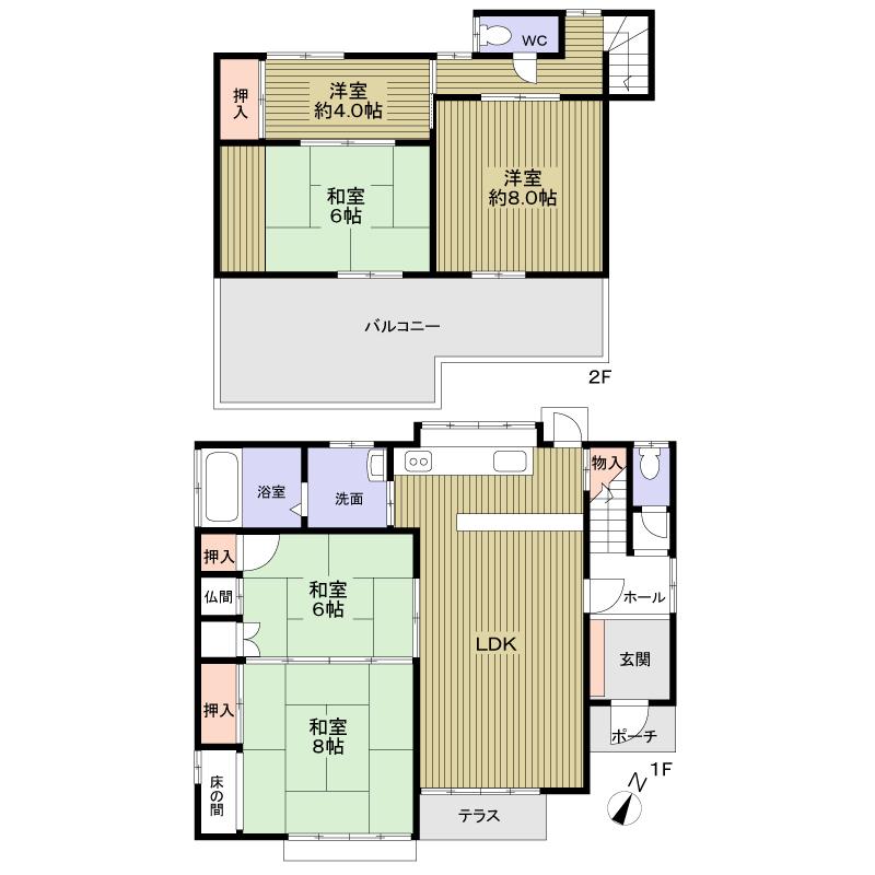 Floor plan. 16 million yen, 5LDK, Land area 166.28 sq m , Building area 116.75 sq m