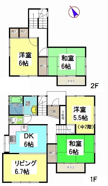 Floor plan. 7.9 million yen, 4LDK, Land area 112.3 sq m , Building area 88.18 sq m