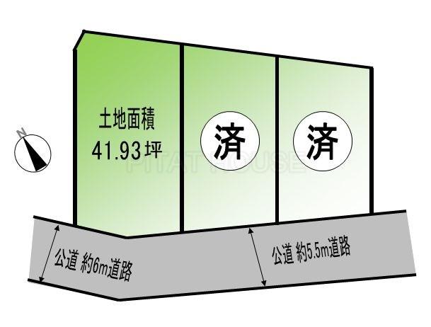 Compartment figure. Land price 31.5 million yen, Land area 138.63 sq m compartment view
