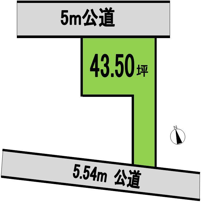 Compartment figure. Land price 12.9 million yen, Land area 143.8 sq m compartment view