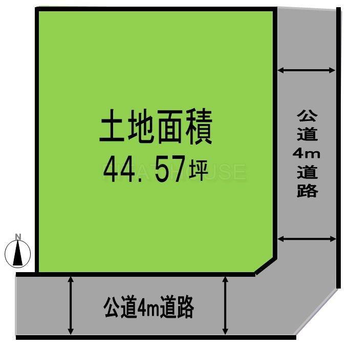 Compartment figure. Land price 18.5 million yen, Land area 147.37 sq m compartment view