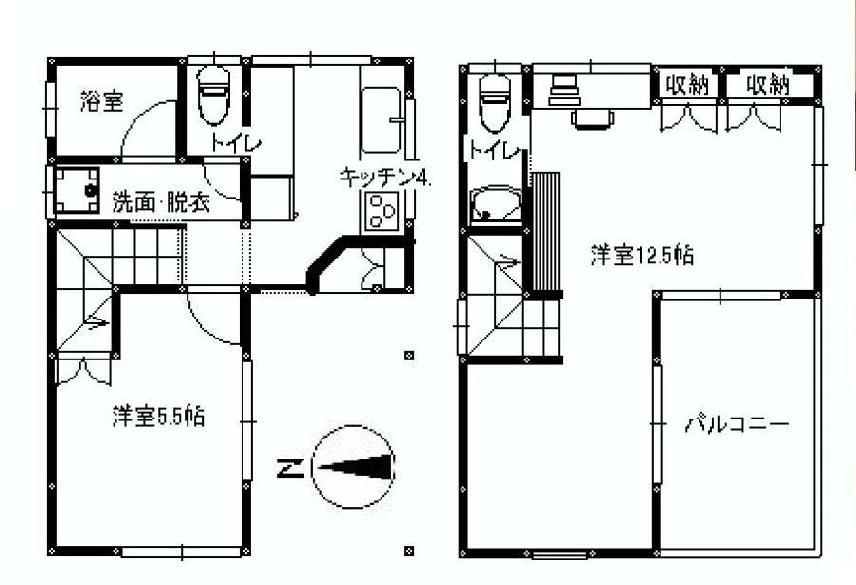 Floor plan. 11.8 million yen, 2K, Land area 48.09 sq m , Building area 51.64 sq m