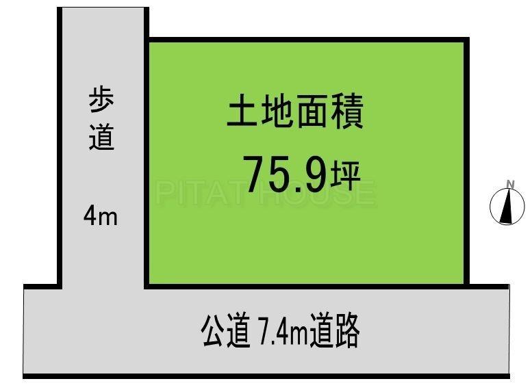 Compartment figure. Land price 41,700,000 yen, Land area 250.96 sq m compartment view