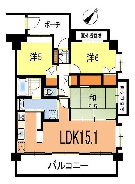 Floor plan.  ◆ House cleaned of clean room. In southeast, Warm house full of sunshine. The same day because the move is possible, Please feel free to contact us.