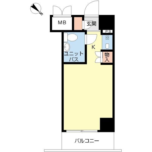Floor plan. Price 4.8 million yen, Occupied area 17.23 sq m , Balcony area 3.1 sq m leased in properties