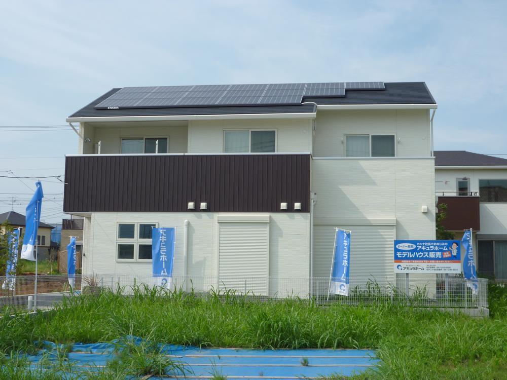 Local appearance photo. Solar power ・ It is newly built single-family of Acura home equipped with an all-electric.