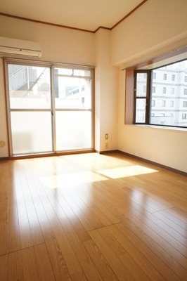 Living and room. Bright with bay window Western-style