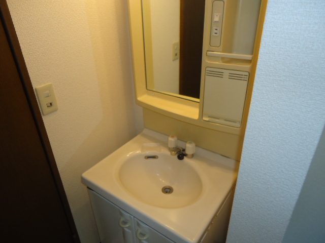 Washroom. Stand-alone is a washbasin