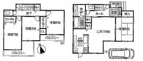 Floor plan. (1 Building), Price 27,800,000 yen, 4LDK, Land area 100.92 sq m , Building area 98.41 sq m