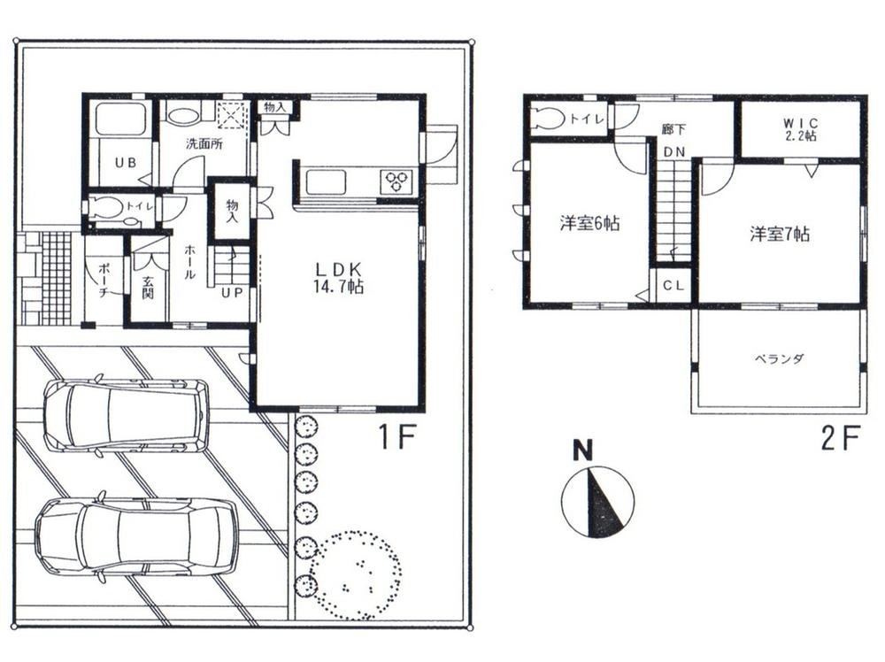 Floor plan. 23.8 million yen, 2LDK + S (storeroom), Land area 124.48 sq m , Building area 74.27 sq m