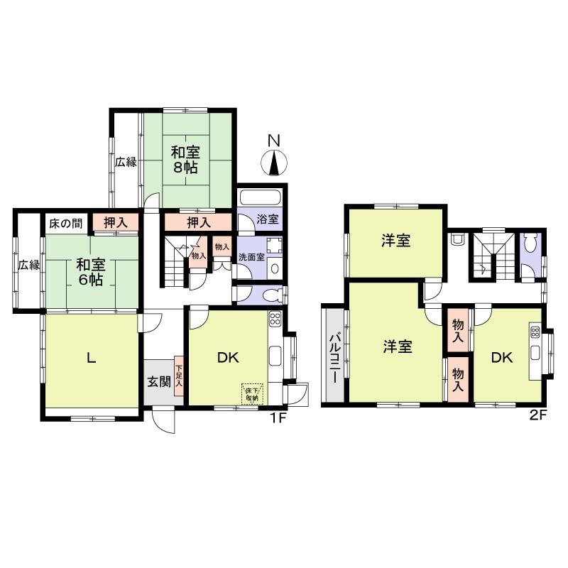 Floor plan. 27,800,000 yen, 4LDKK, Land area 292.41 sq m , Building area 137.45 sq m