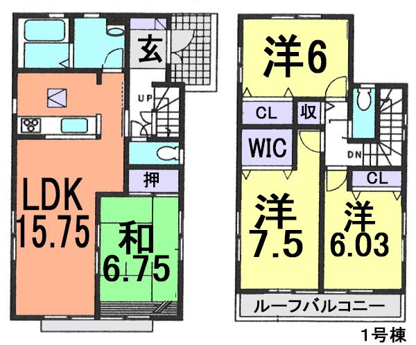 Floor plan. 26,800,000 yen, 4LDK, Land area 109.8 sq m , Building area 99.15 sq m