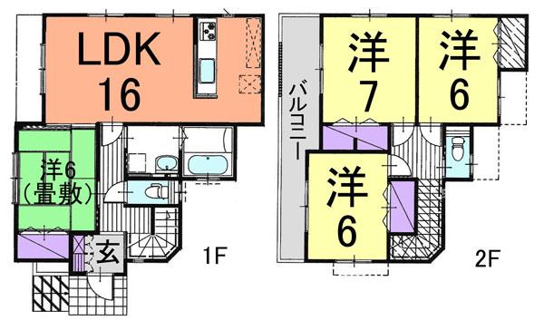 Floor plan. Shinkeiseisen 1520m to Minoridai Station