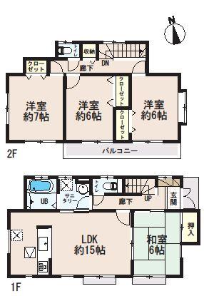 Floor plan. (21 Building), Price 31,800,000 yen, 4LDK, Land area 120.1 sq m , Building area 97.71 sq m