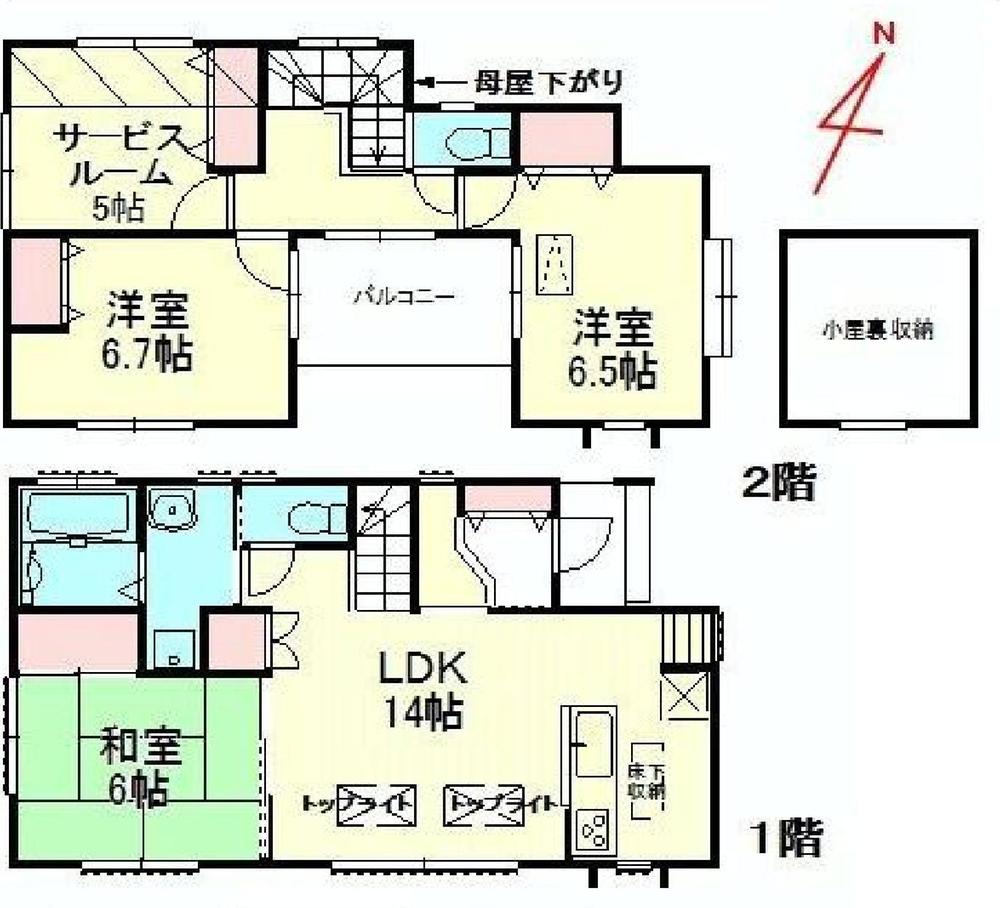 Floor plan. 25,800,000 yen, 3LDK + S (storeroom), Land area 102.5 sq m , Building area 91.29 sq m