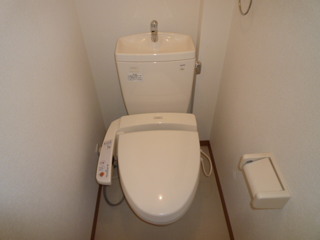 Toilet. It is with warm water washing toilet seat