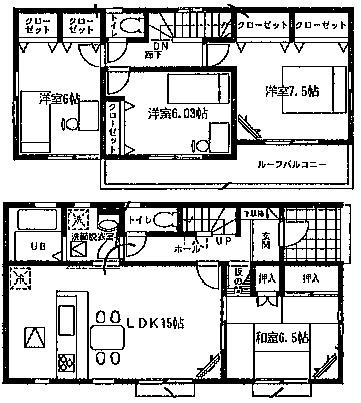 Floor plan. (4 Building), Price 30,800,000 yen, 4LDK, Land area 188.92 sq m , Building area 99.77 sq m