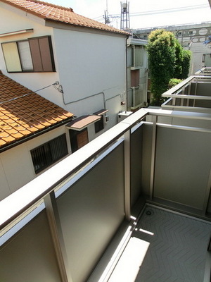 View. Sunny balcony