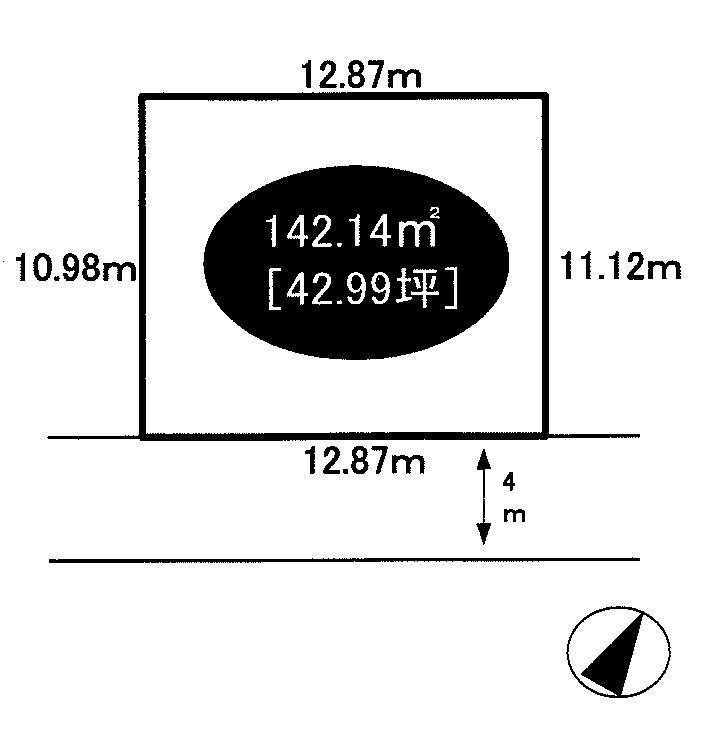 Compartment figure. Land price 13.8 million yen, Land area 142.14 sq m