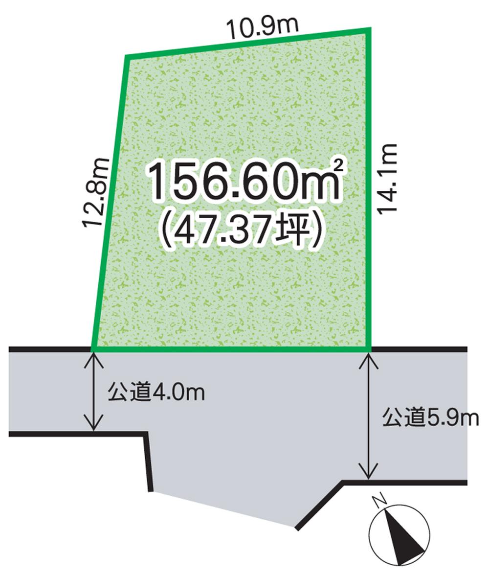 Compartment figure. Land price 16 million yen, Land area 156.6 sq m