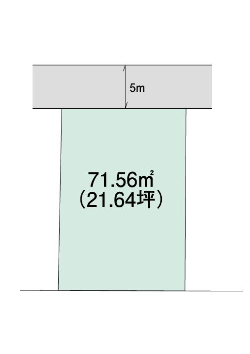 Compartment figure. Land price 5 million yen, Land area 71.56 sq m