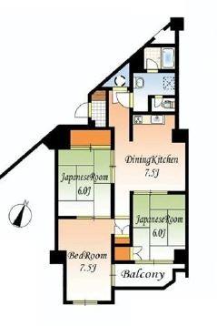 Floor plan. 3DK, Price 6.8 million yen, Occupied area 62.13 sq m , Balcony area 3.75 sq m All rooms are housed ・ 6 tatami more 3DK ☆ Southeast daylighting!
