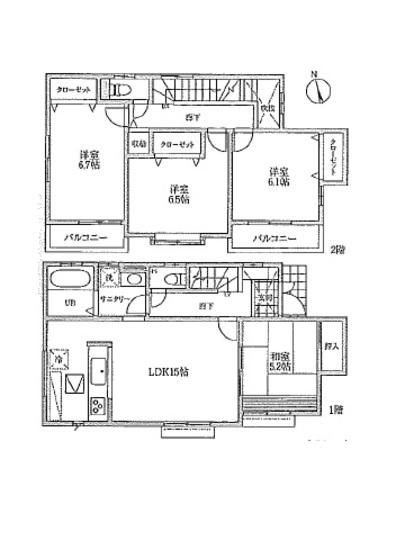 Floor plan. 31,800,000 yen, 4LDK, Land area 120.03 sq m , Building area 96.68 sq m floor plan