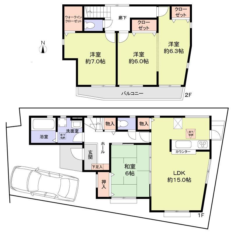Floor plan. 35,800,000 yen, 3LDK, Land area 100 sq m , Building area 99.71 sq m
