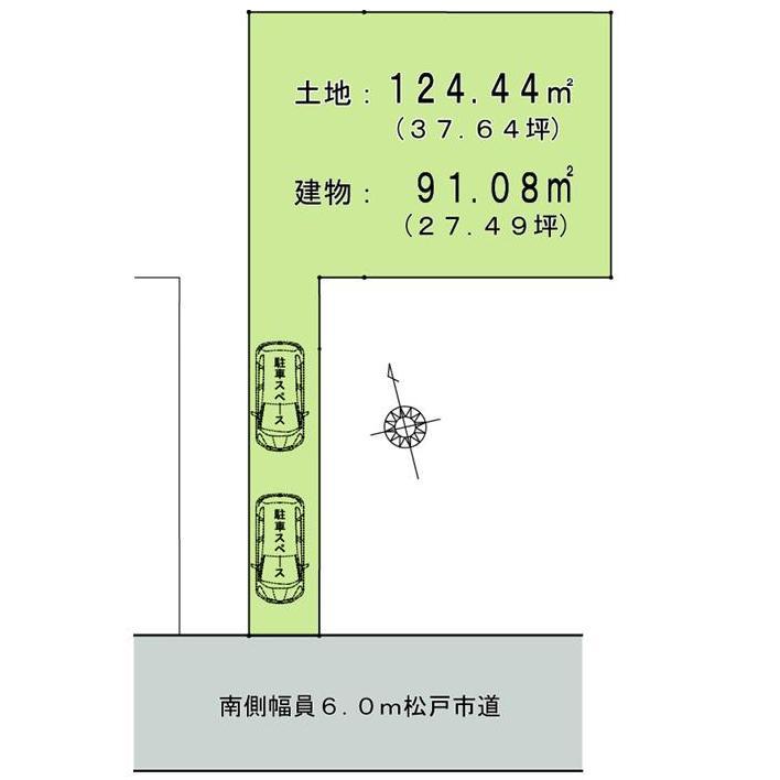 Compartment figure. 16,900,000 yen, 4LDK, Land area 124.44 sq m , Building area 91.08 sq m compartment view