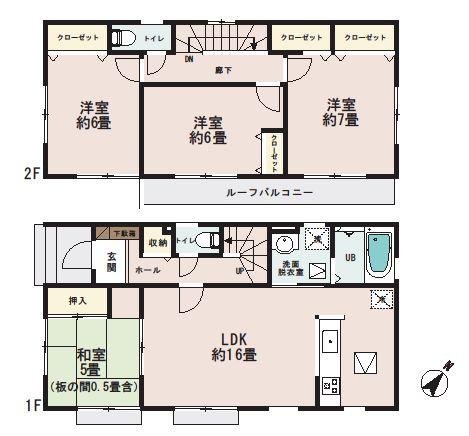 Floor plan. 28.8 million yen, 4LDK, Land area 121.83 sq m , Building area 97.71 sq m floor plan