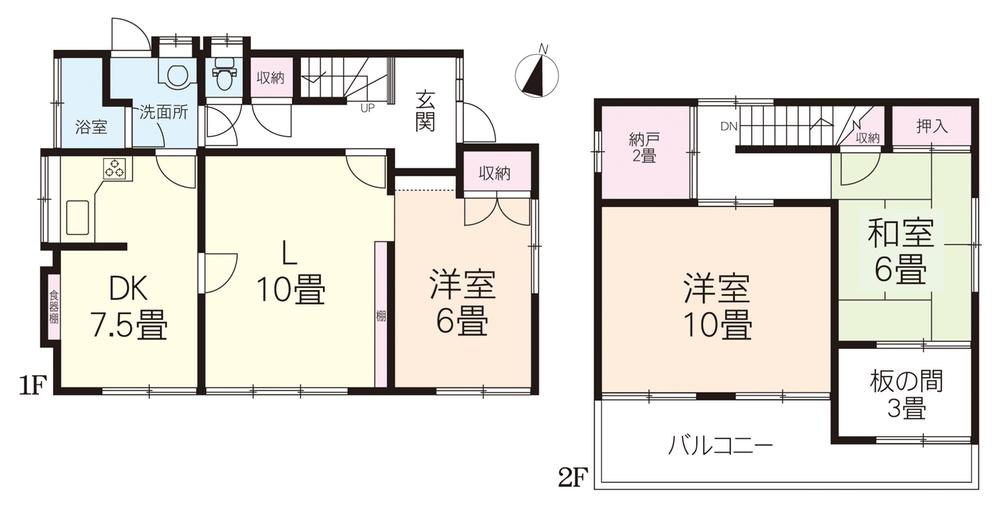 Floor plan. 22.5 million yen, 3LDK + S (storeroom), Land area 142.11 sq m , Building area 93.57 sq m