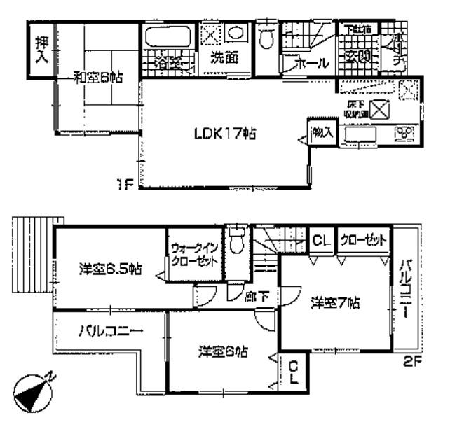 Floor plan. (3 Building), Price 34,300,000 yen, 4LDK, Land area 114.28 sq m , Building area 98.01 sq m