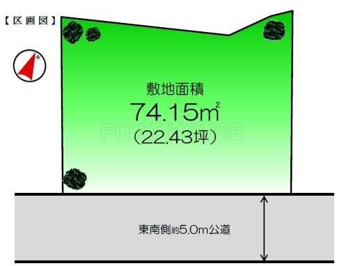 Compartment figure. Land price 10 million yen, Land area 74.15 sq m compartment view