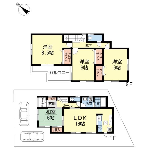 Floor plan. 27,800,000 yen, 4LDK, Land area 132.25 sq m , Building area 98.82 sq m