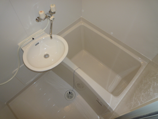 Bath. Clean bathroom with wash basin