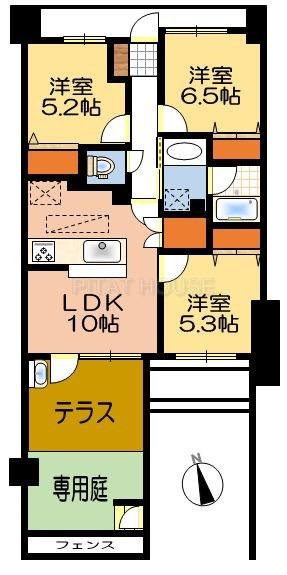 Floor plan. 3LDK, Price 24,300,000 yen, Occupied area 63.18 sq m floor plan