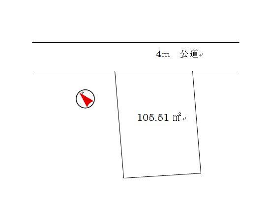 Compartment figure. Land price 15.8 million yen, Land area 105.51 sq m