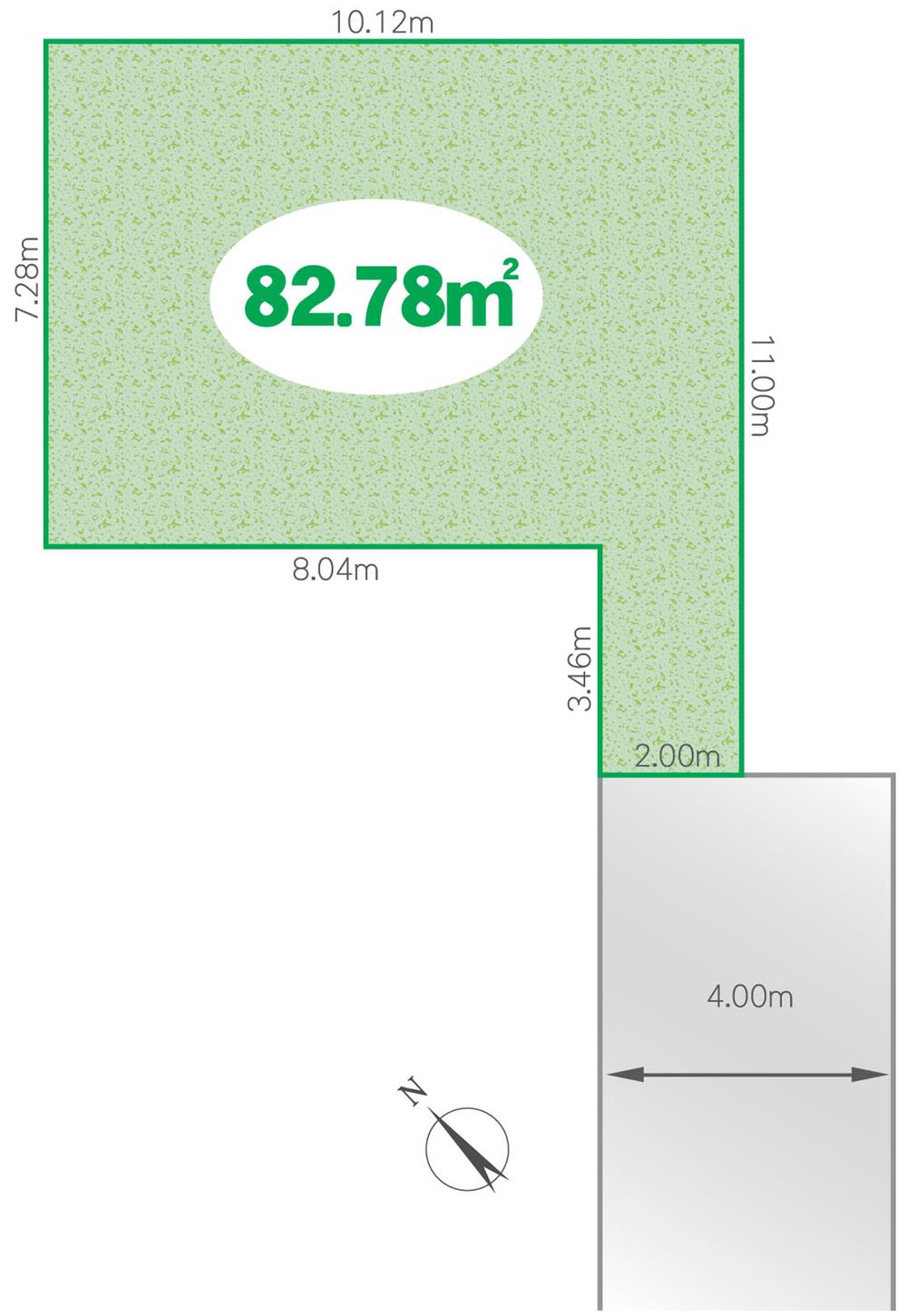 Compartment figure. Land price 4.9 million yen, Land area 82.78 sq m