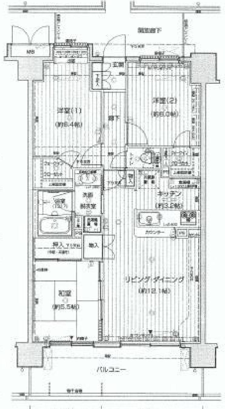 Floor plan. 3LDK, Price 22,800,000 yen, Occupied area 71.94 sq m , Balcony area 13.2 sq m