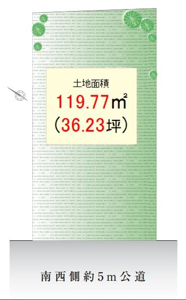 Compartment figure. Land price 18.2 million yen, Land area 119.77 sq m