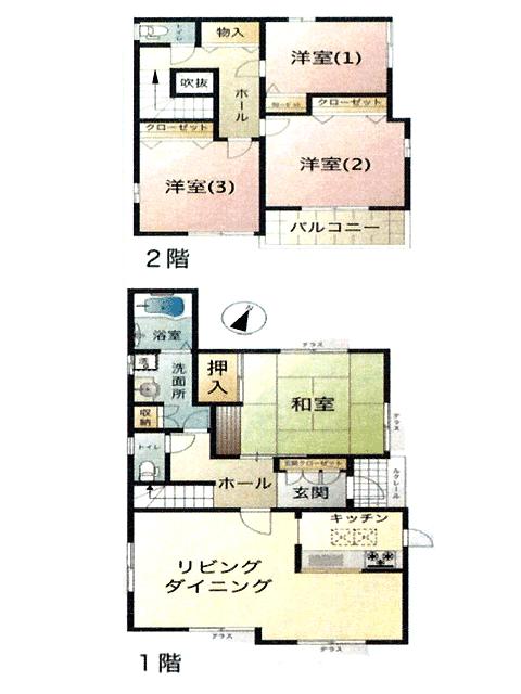 Floor plan. 25,900,000 yen, 4LDK, Land area 135.4 sq m , Building area 109.29 sq m